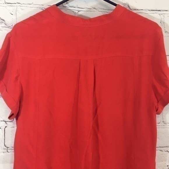 UEC Frame red silk shirt mini dress size small - Picture 7 of 14